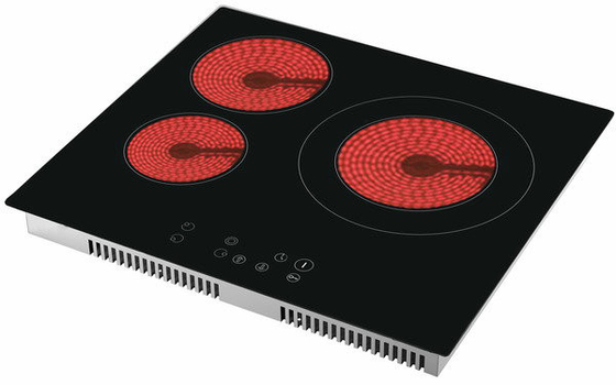 3 요리 지역 적외선 세라믹 요리 기구 접촉 통제 2000W + 1200W + 3000W